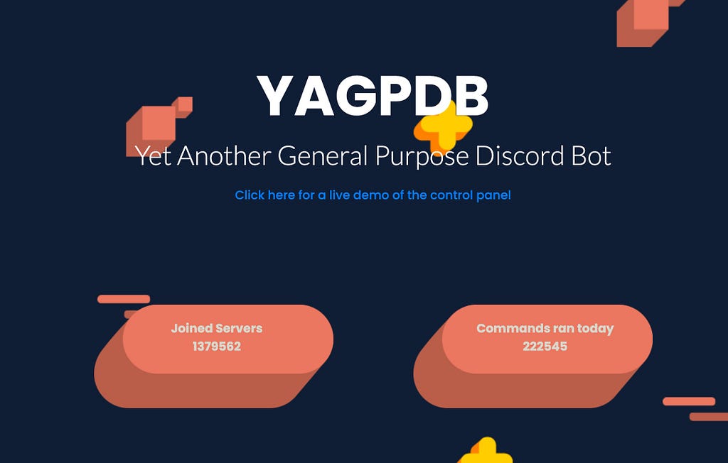 YAGPDB homepage