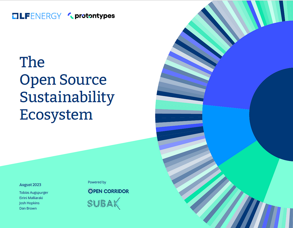 Tobias Augspurger, Eirini Malliaraki, Josh Hopkins, Dan Brown, “The Open Source Sustainability Ecosystem, The Linux Foundation, August 2023.