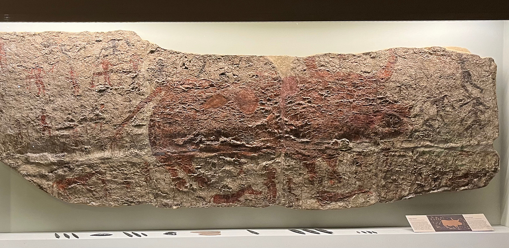 公牛圖壁畫(boğa sahnesi)（Çatalhöyük, 西元6000年前），安納托利亞文明博物館