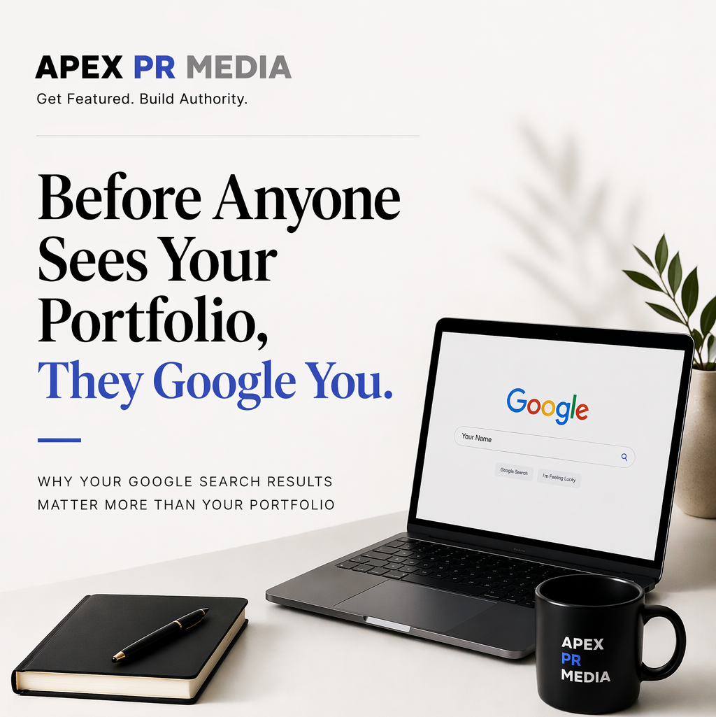 Before Anyone Sees Your Portfolio, They Google You — Apex PR Media