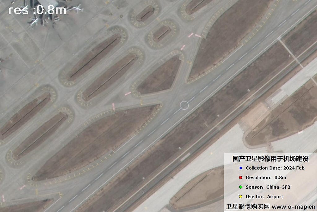 Airport satellite images taken by 0.8m GF2 satellite