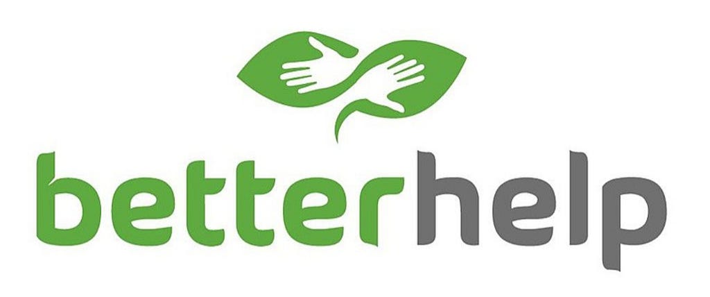 Logo of Better Help- light green and gray logo on white background