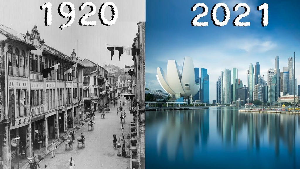 Singapore In 1920 vs Now