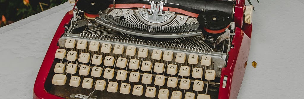 It’s this really awesome and very red typewriter. I bet it feels sexy on the fingers.