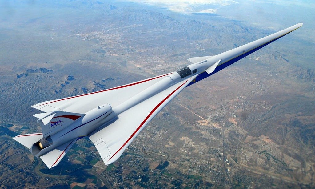 Quiet Supersonic Technology (QueSST), an ongoing project aimed at developing a supersonic aircraft that reduces the loudness of the sonic boom.