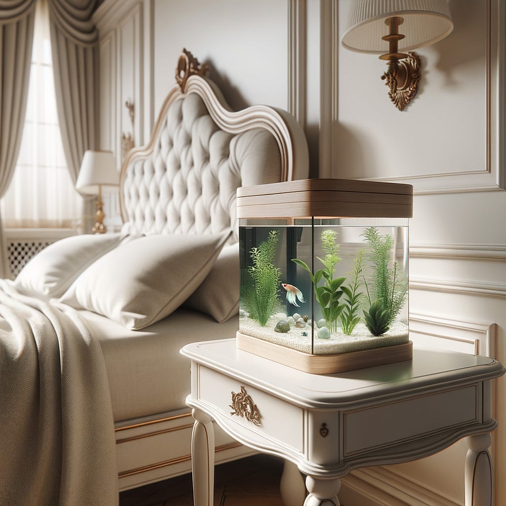 Decor Bedroom With Fish Tank Aquarium