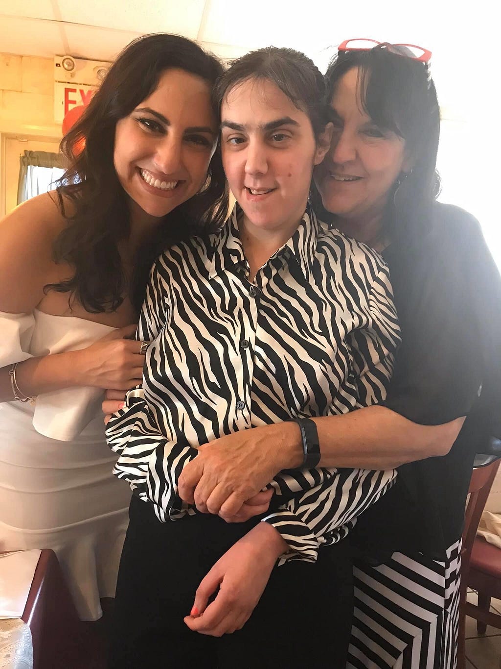 My sister, mom and me at my bridal shower.