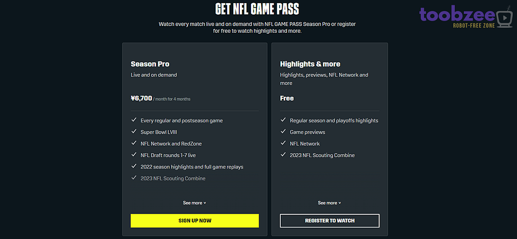 DAZN NFL Game Pass price plans