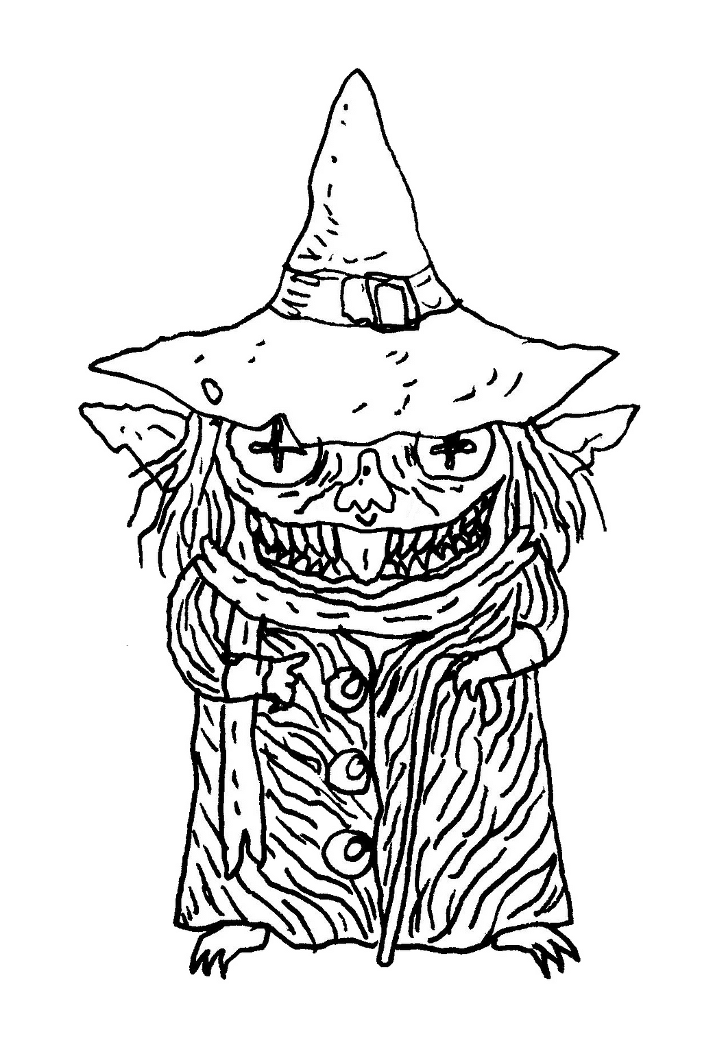 A little witch or sorcerer or something. Kinda looks like the Black Mage from Final Fantasy 1.