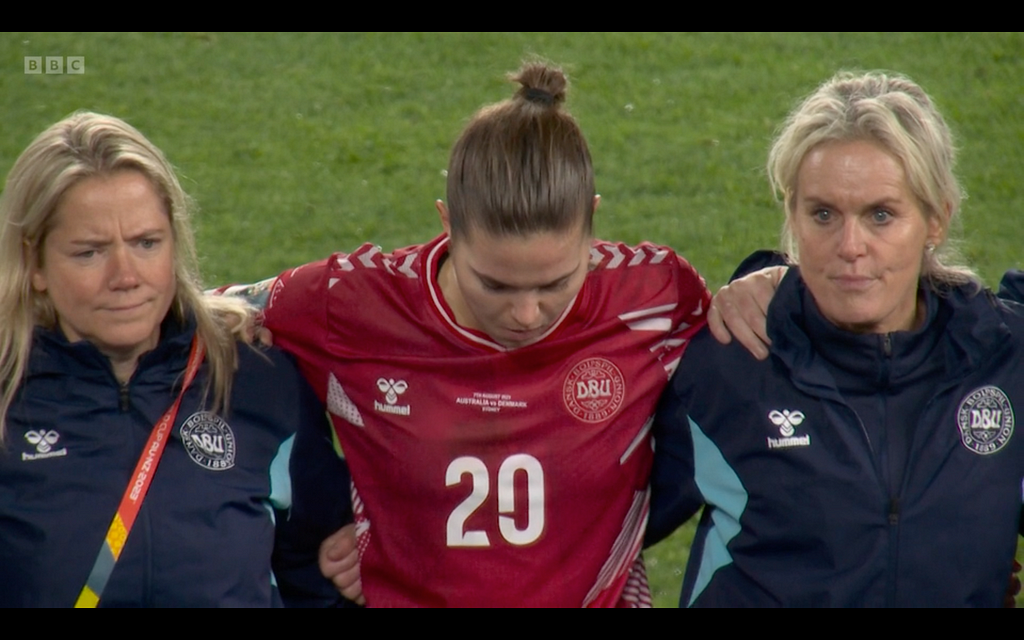 photo of sad Denmark team members