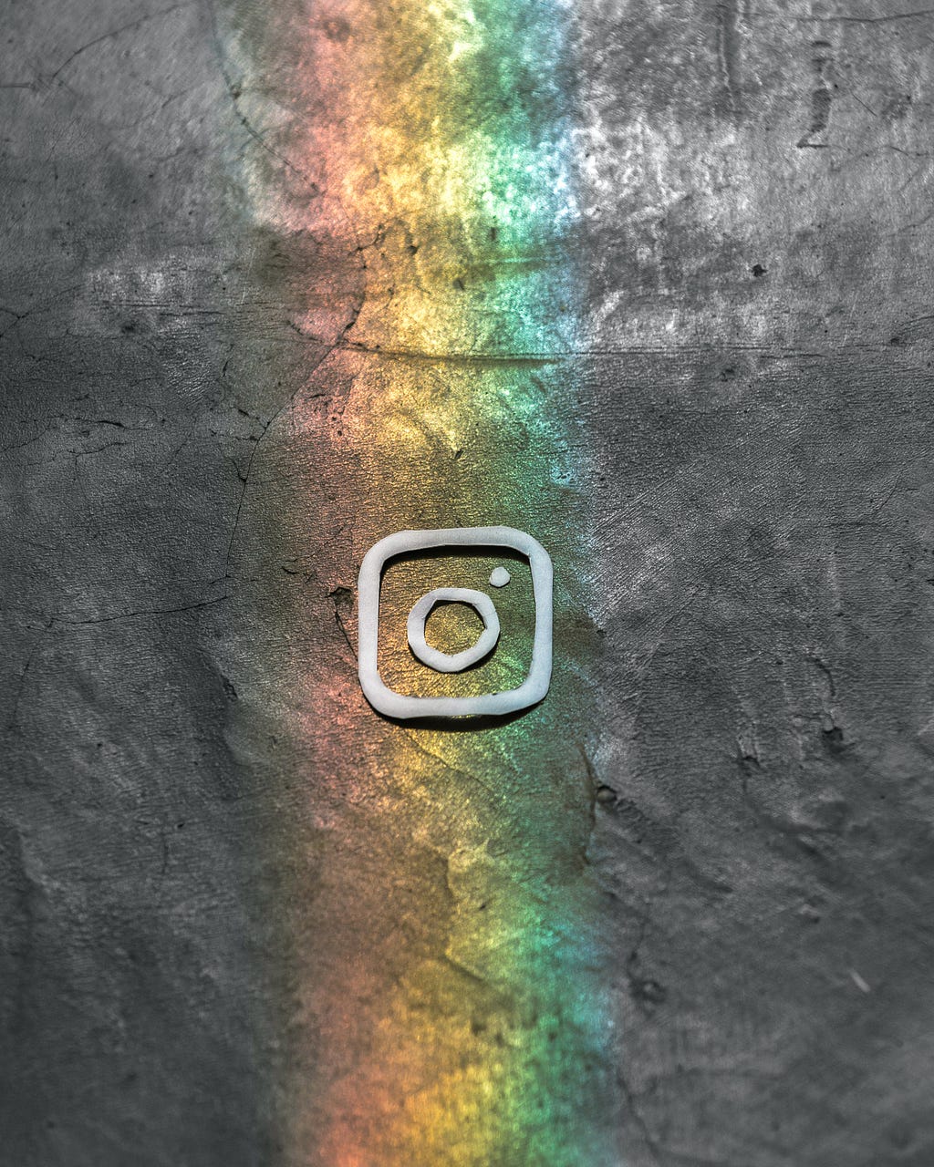 Logo of Instagram in a rustic background having beautiful colors