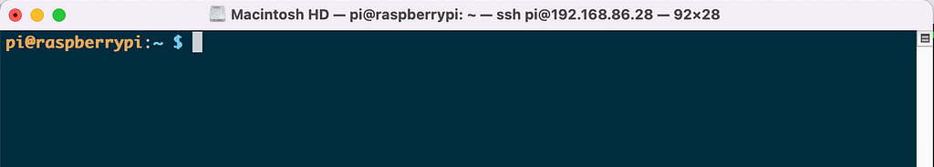 Blank Raspberry Pi command line prompt