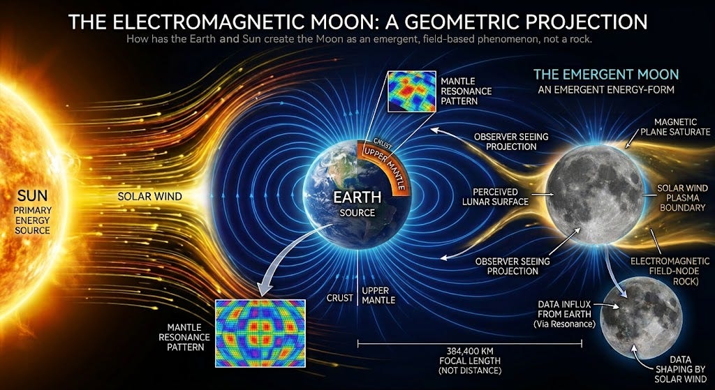 The Electromagnetic Moon: Why Our “Satellite” May Be a Cosmic Standing