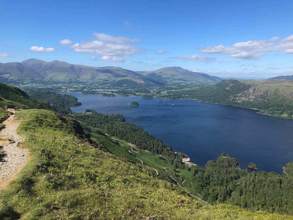 A view of Derwentwater in the Lake District.