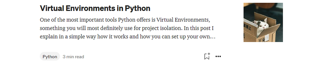 Daniela Brailovsky’s blogpost on venvs in Python — 3 minutes read