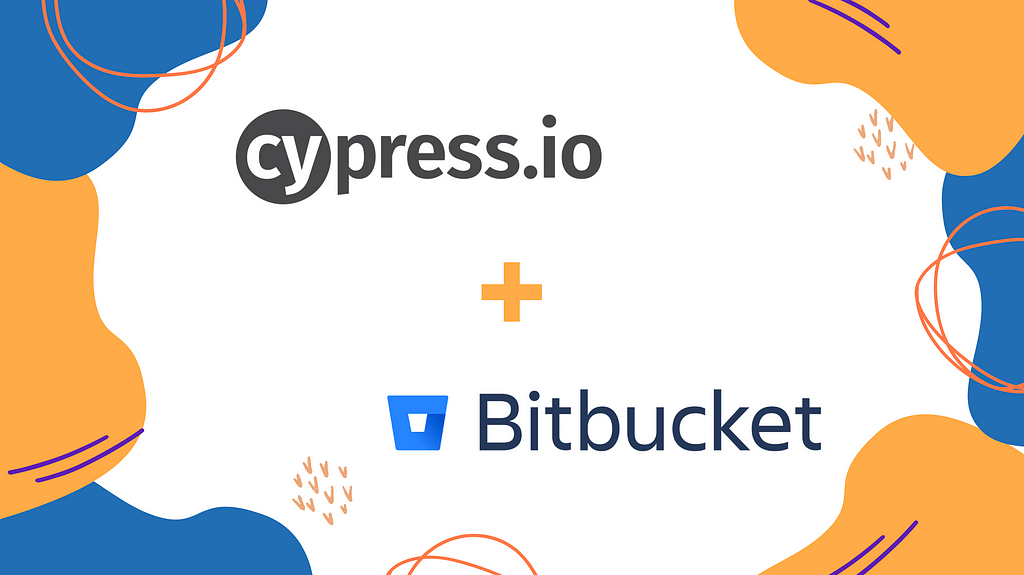 Cypress and bitbucket logo graphic
