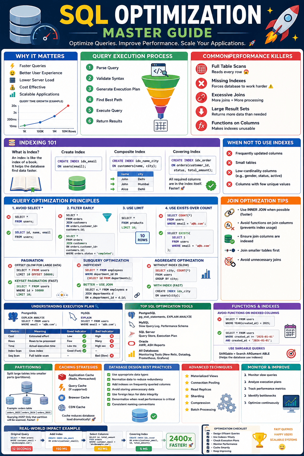 SQL Optimization Mastery Guide: From Slow Queries to Lightning-Fast Databases ⚡
