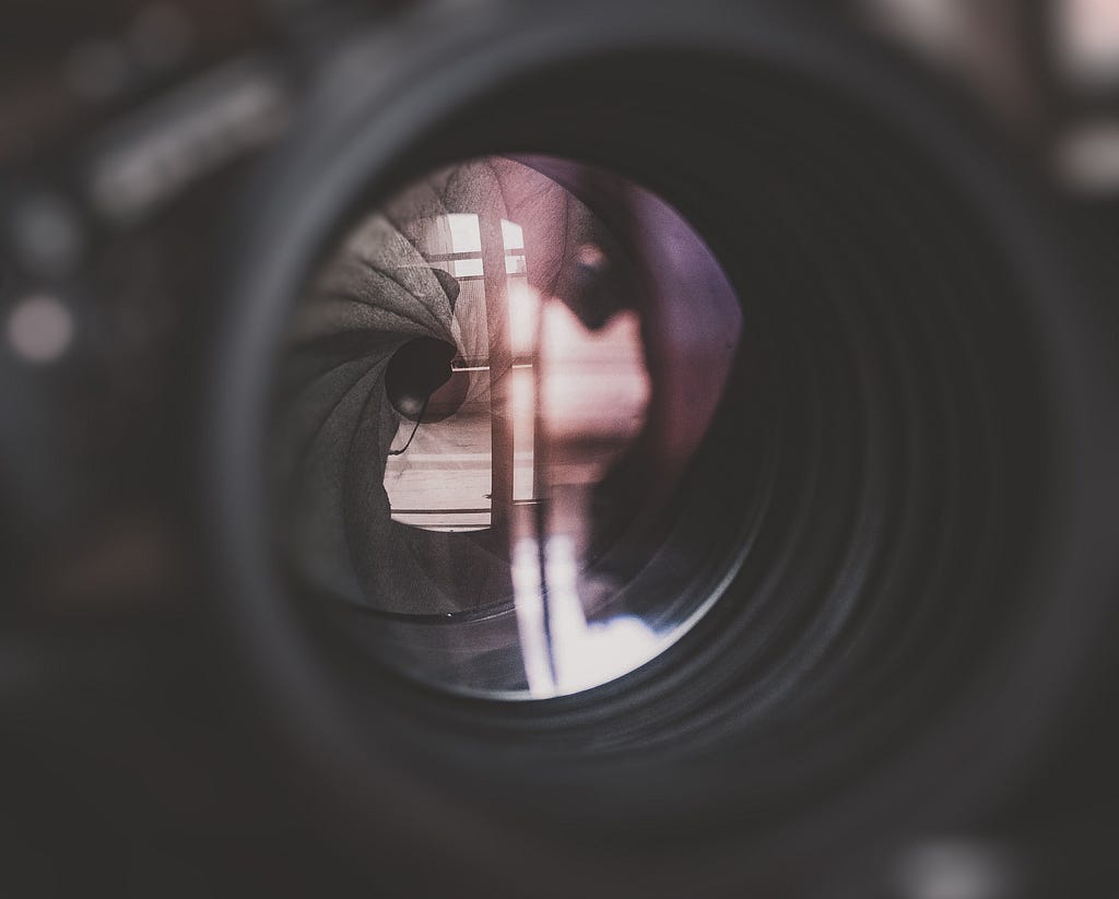 An abstract image through a camera lens