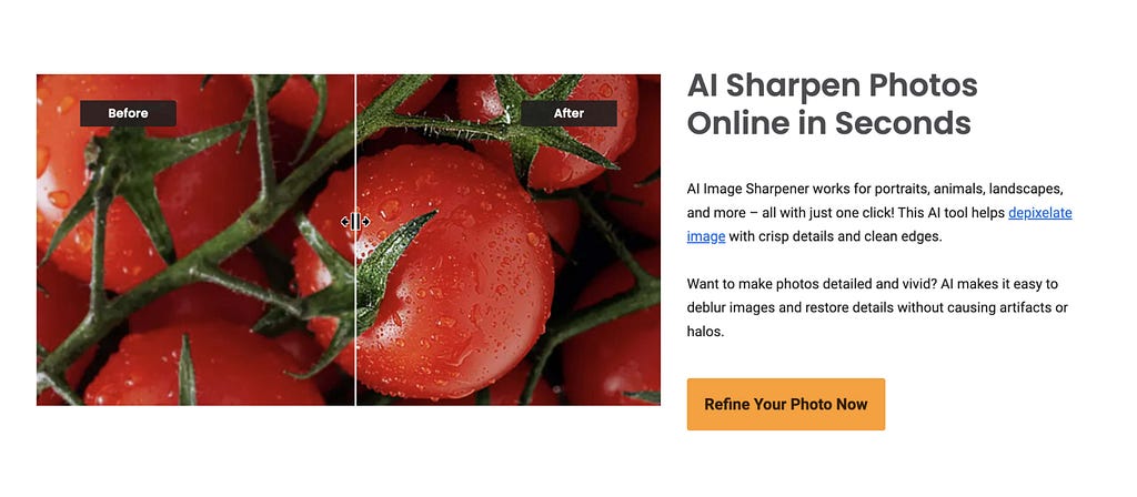 Comparison of images before and after using Vance AI app