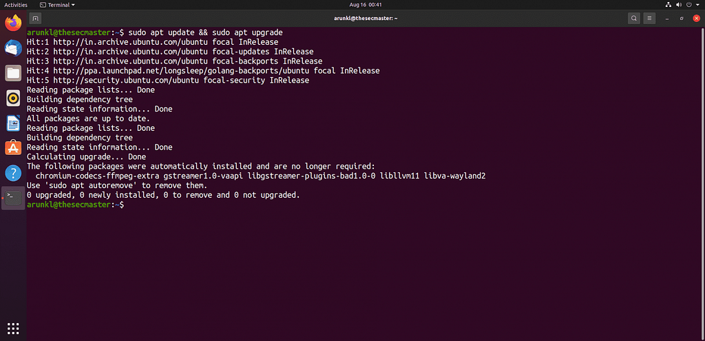 Update the repository in Ubuntu