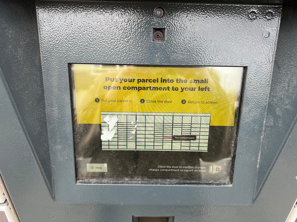 InPost Locker screen showing the compartment that opens