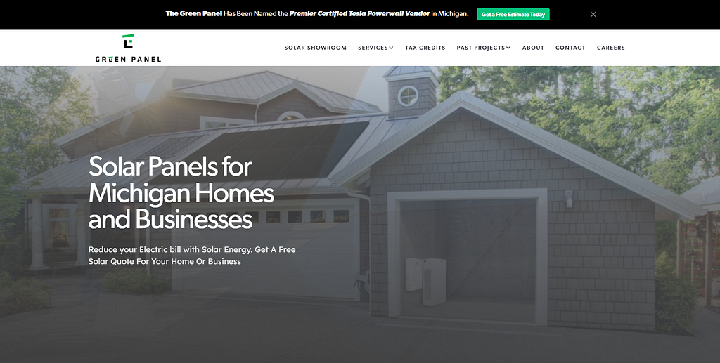 The Green Panel home page