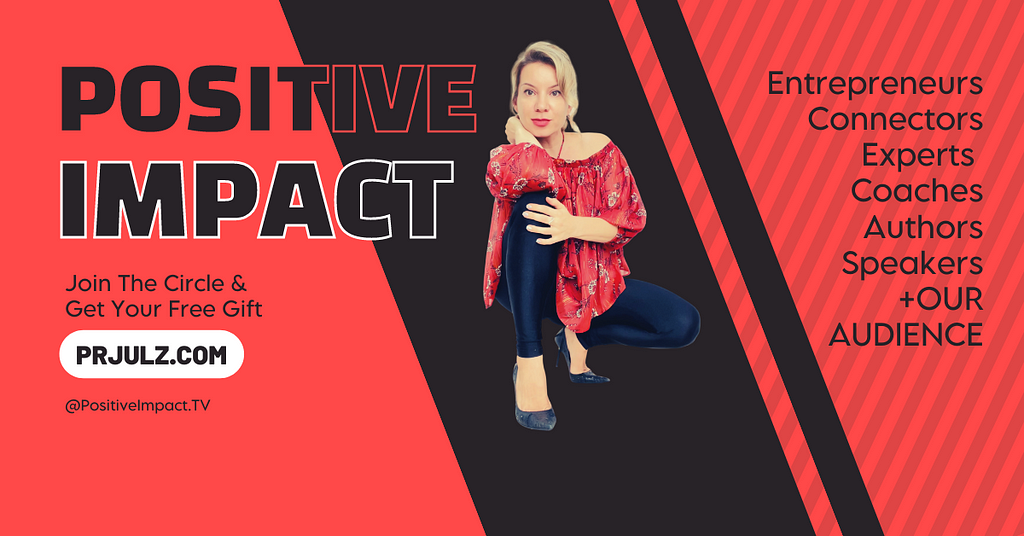 a facebook group cover for positive impact circle