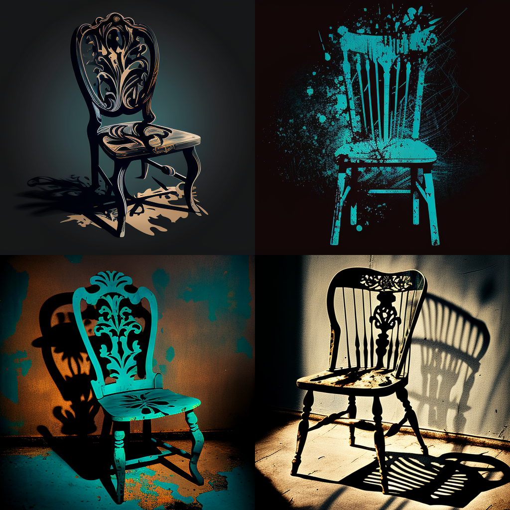 chairs, stencil