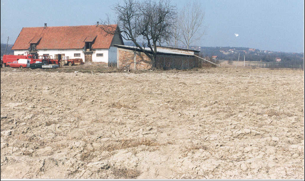 The Branjevo Farm killing field in 1996, pre-exhumation.