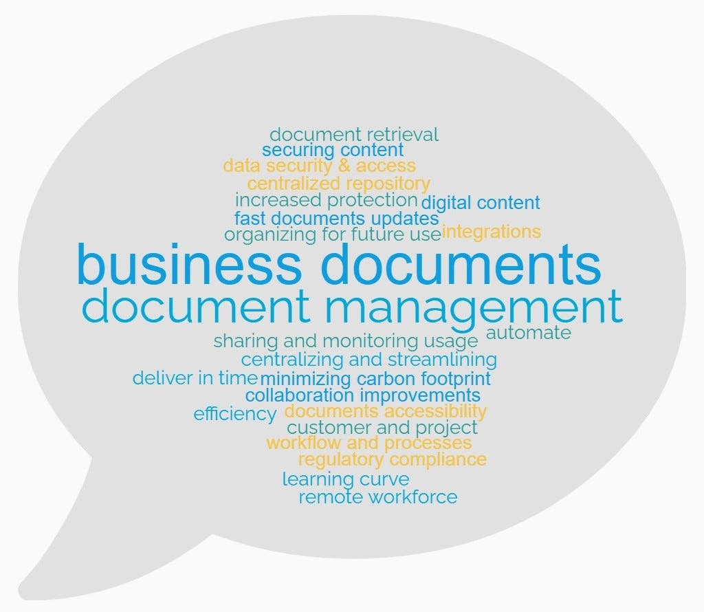 Document Management Word Cloud