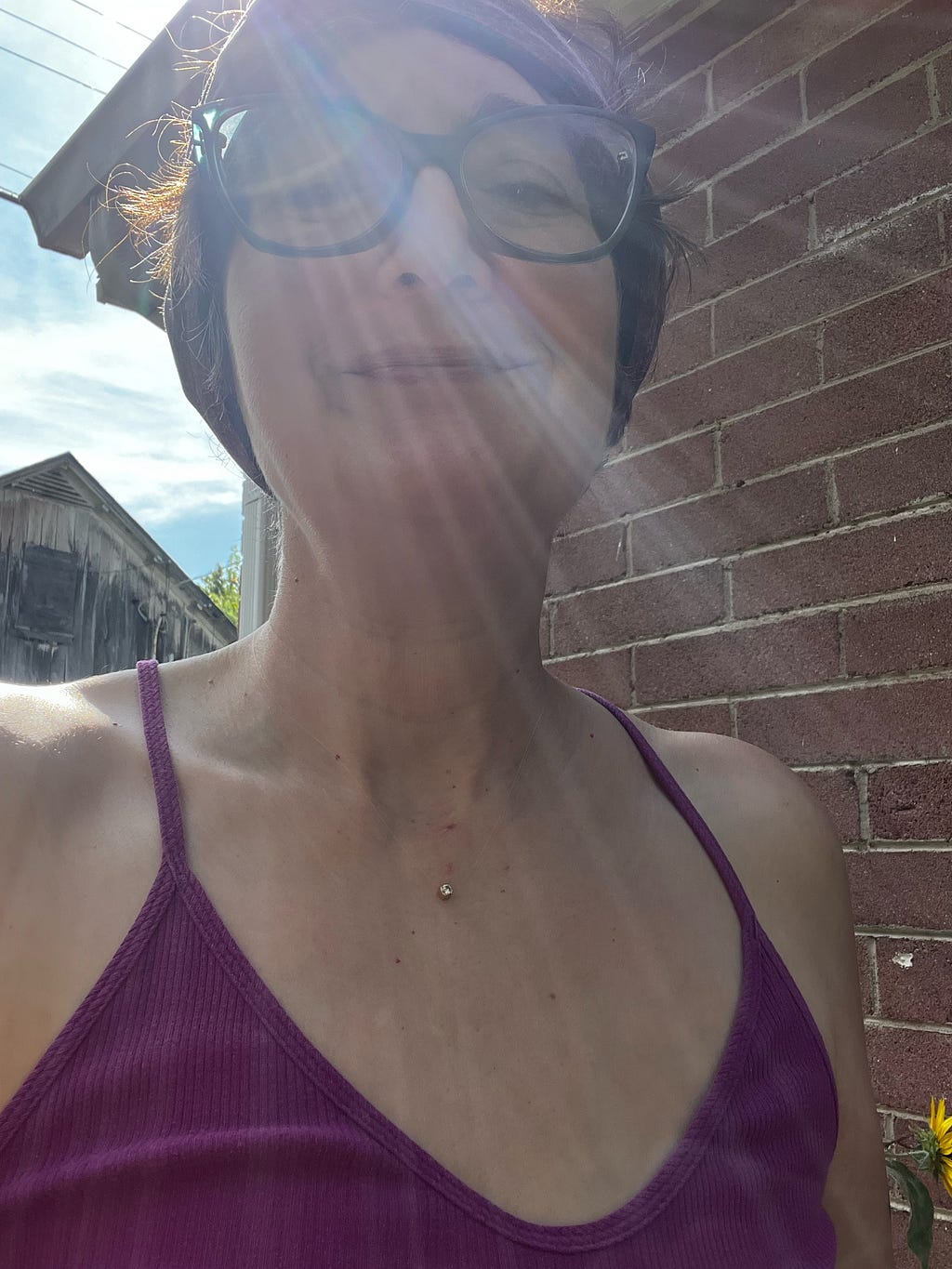 Image of author wearing Diamond Dot