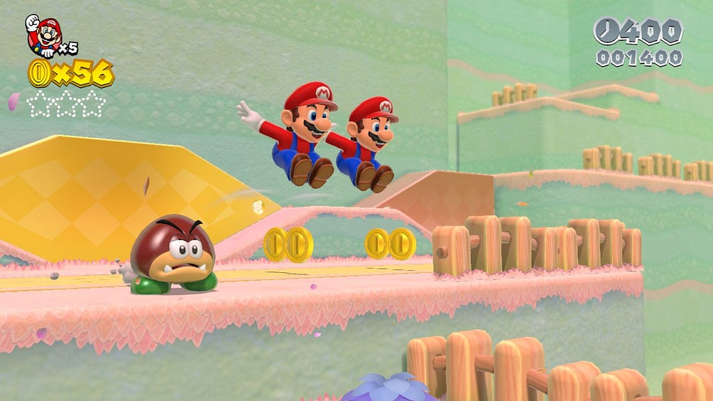 Game scene from Mario 3D World (by Nintendo)