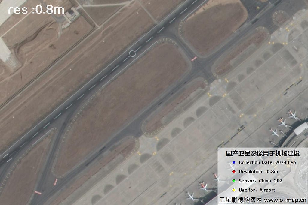 Airport satellite images taken by 0.8m GF2 satellite