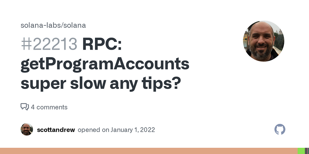 Slow get program accounts rpc call