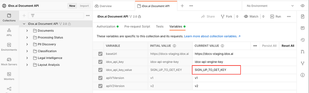 Paste Your iDox.ai API Key