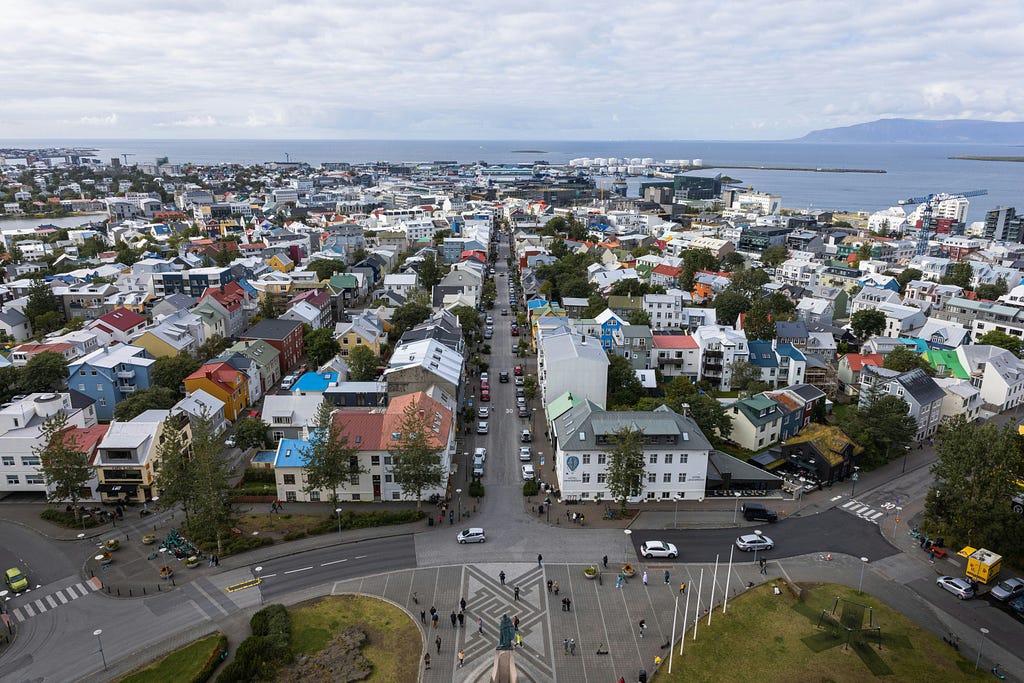 Reykjavik, Iceland. Down town.