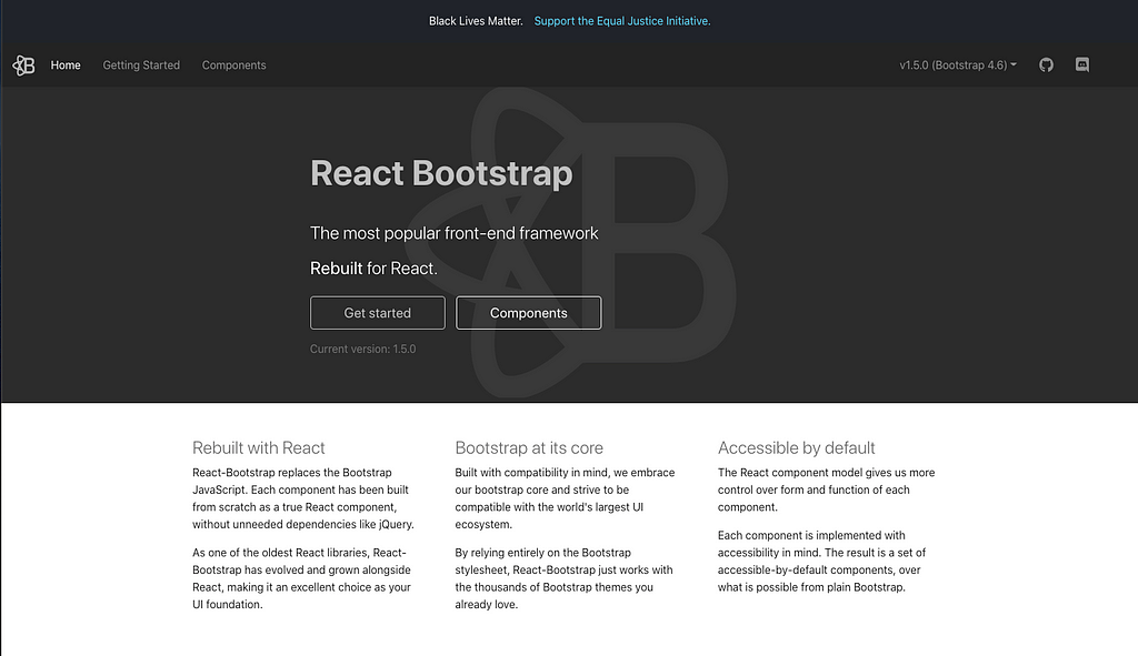 React Bootstrap features