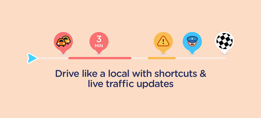 Waze’s live traffic visualisation