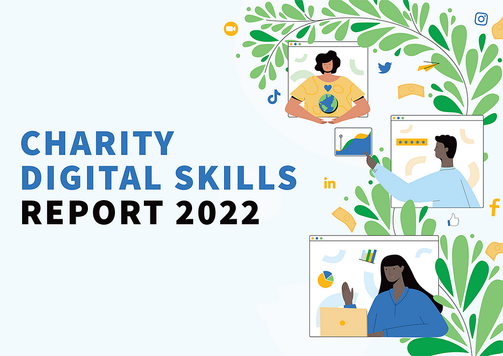 Banner saying ‘Charity Digital Skills Report 2022’