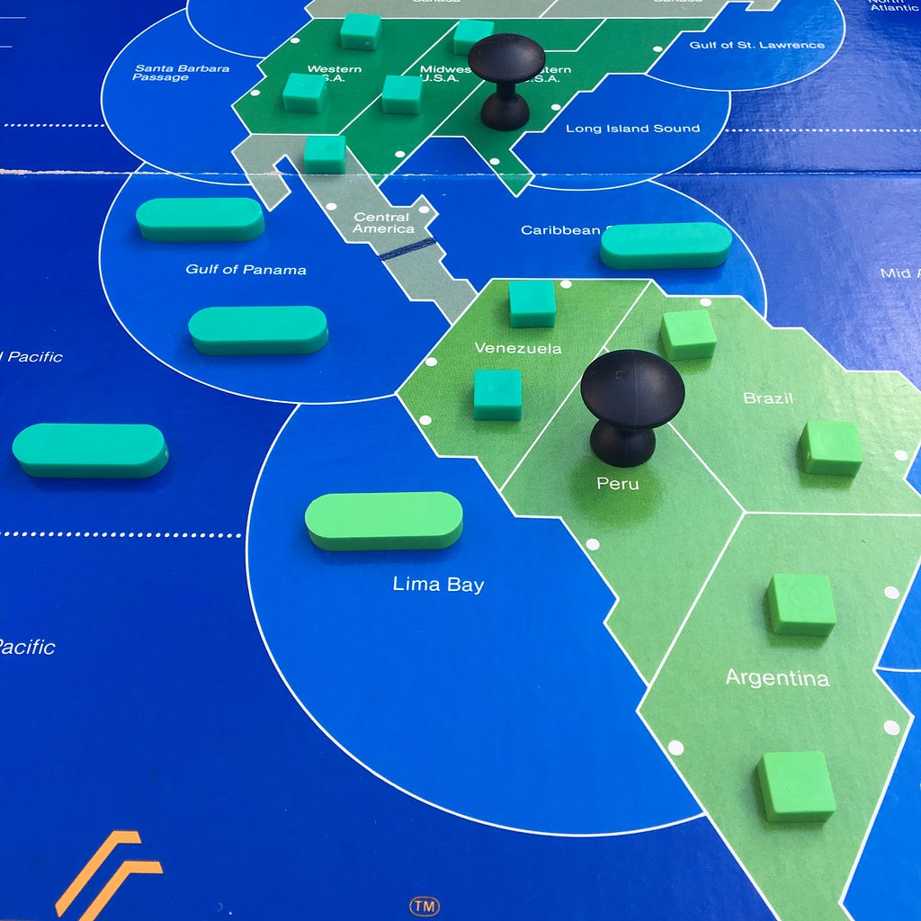 Nuclear war in Supremacy board game