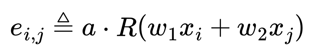 An updated definition of edge weight to compute dynamic attention.