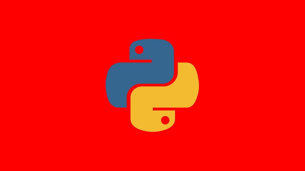 python logo on a red background
