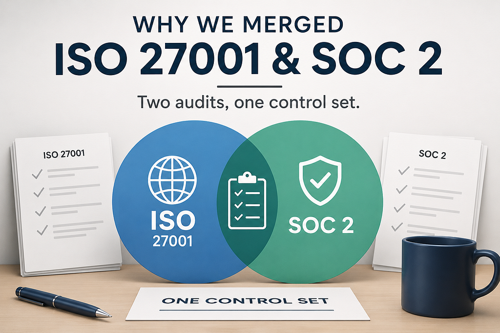 Why We Finally Merged Our ISO 27001 and SOC 2 Programs