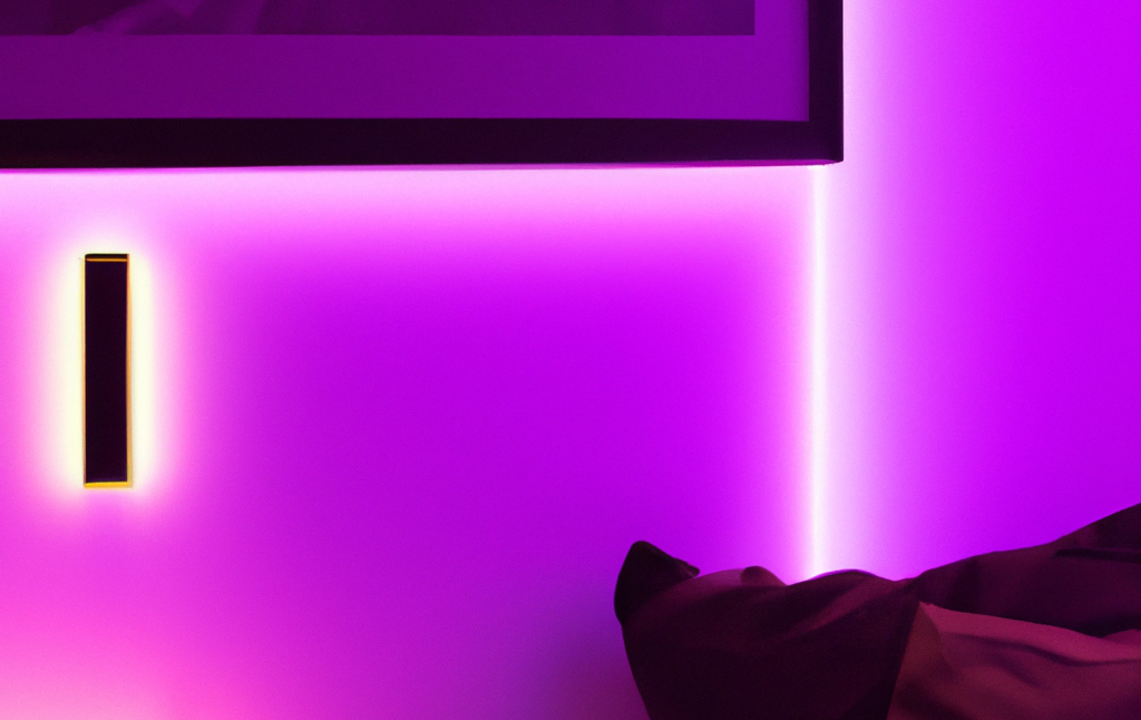 Vivid Purple Hotel Room