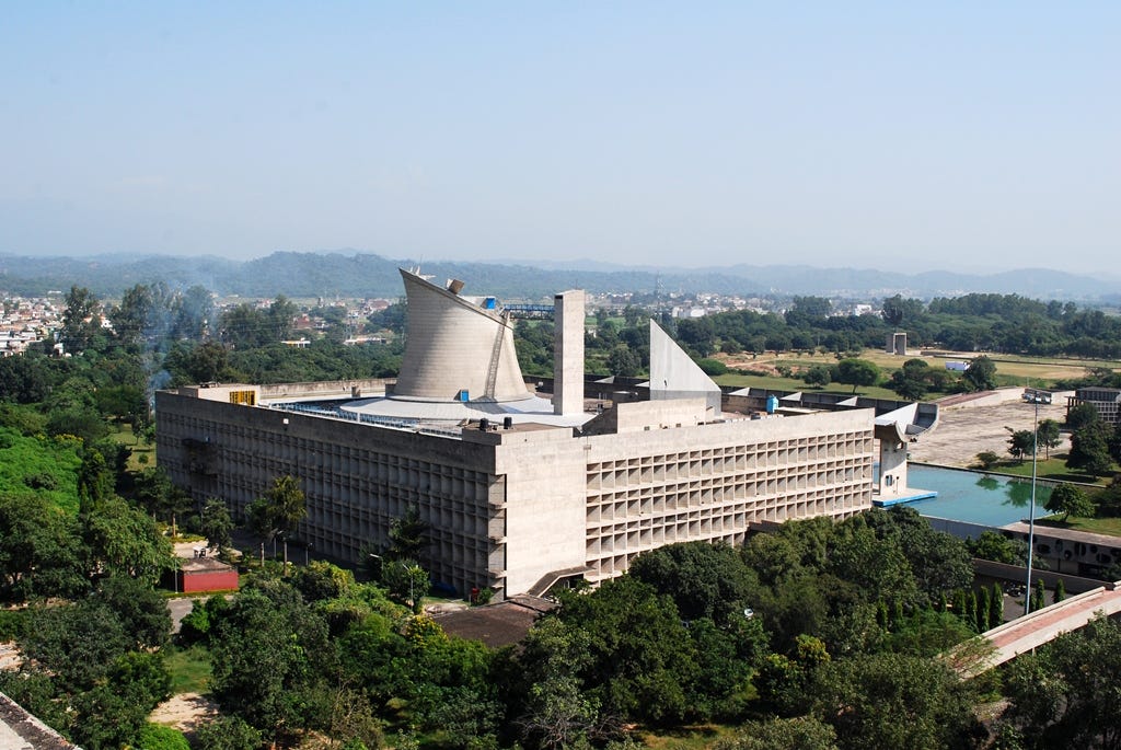 Chandigarh Capitol Complex by Le Corbusier- Brutalism in India