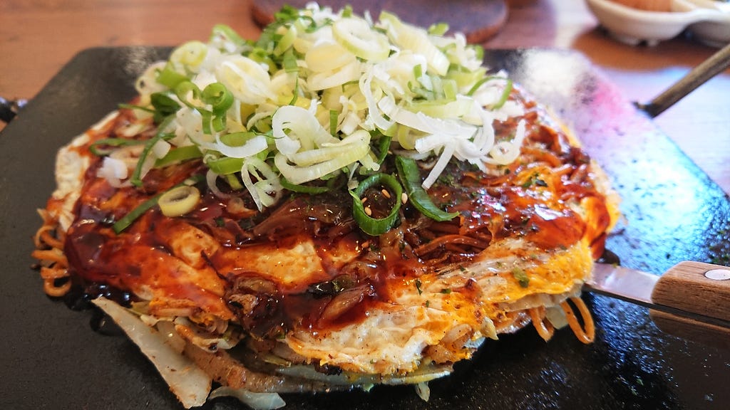 Photo of okonomiyaki