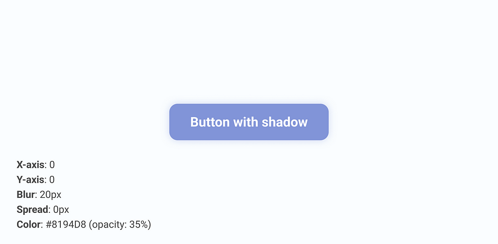 Button shadow example