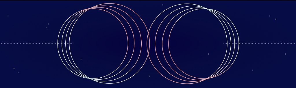 A series of overlapping circles that represent conversation