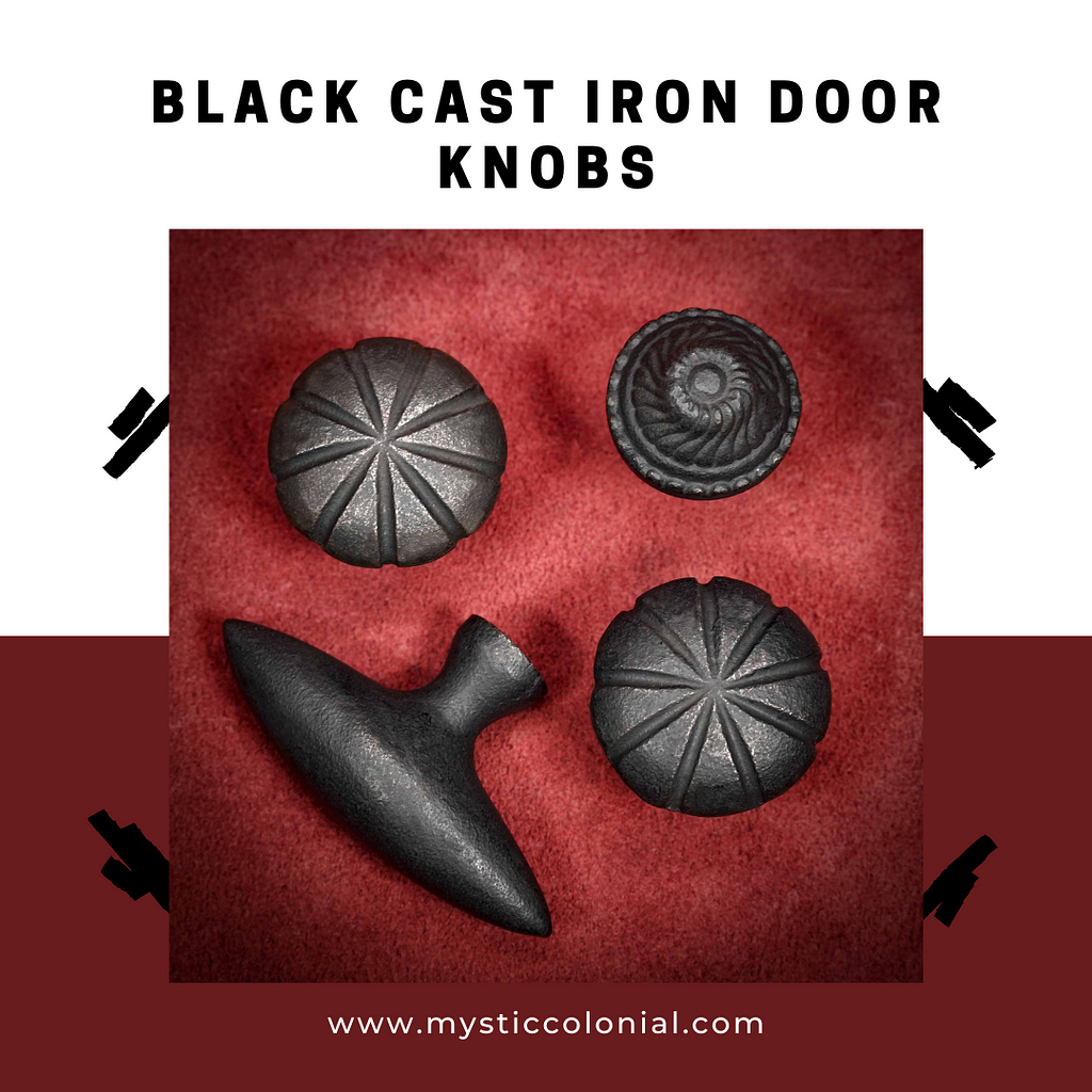 black cast iron door knobs