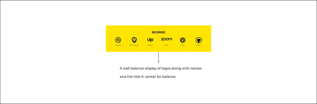 Final iterations for sponsors  section